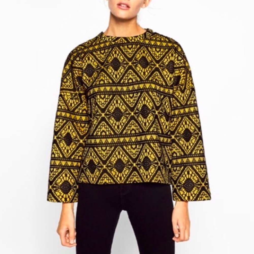 Zara Trafaluc Boxy Oversized Sweatshirt Top M